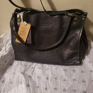 American Leather Co.  Lenox Triple Entry Satchel